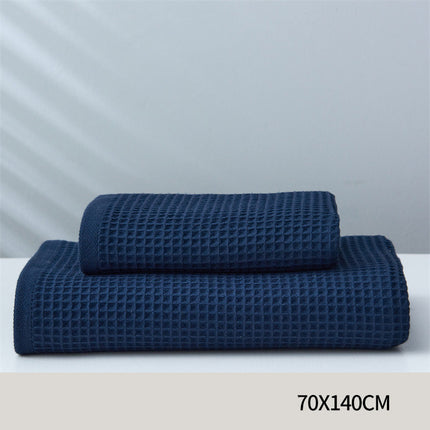 Pure Cotton Japanese-style Absorbent Household Honeycomb Pattern Towel - Wnkrs