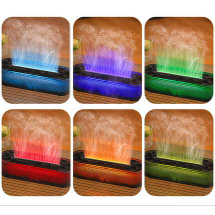 Diffuseur d'arômes Rainbow Flame et humidificateur USB à ultrasons avec télécommande