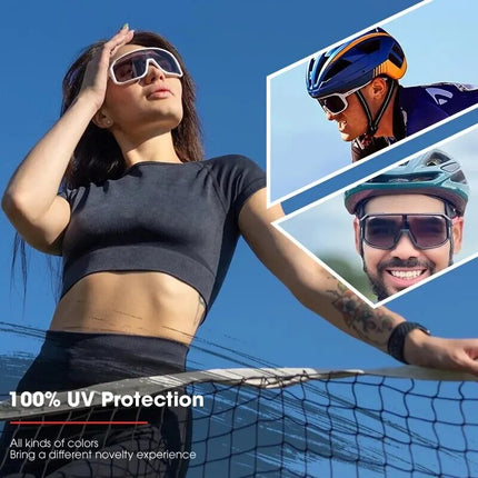 Paquete de 2 gafas de sol fotocromáticas para ciclismo: unisex, ajustables y con protección UV400