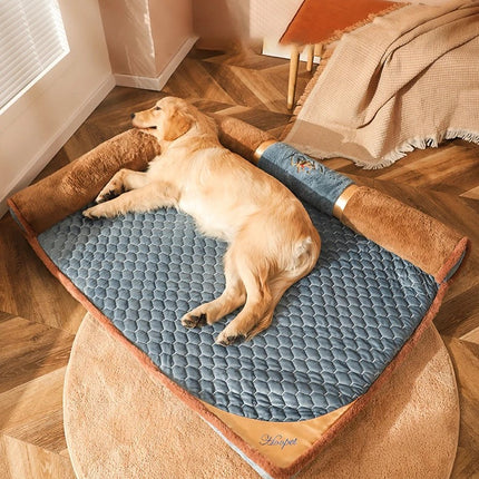 Canapé-lit de luxe pour animaux de compagnie avec oreiller