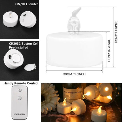 LED Flameless Tea Light Candles with Remote - Wnkrs