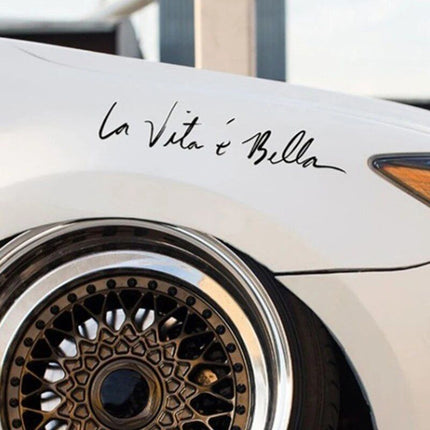 La Vita E Bella Life Quote Car Sticker - Wnkrs