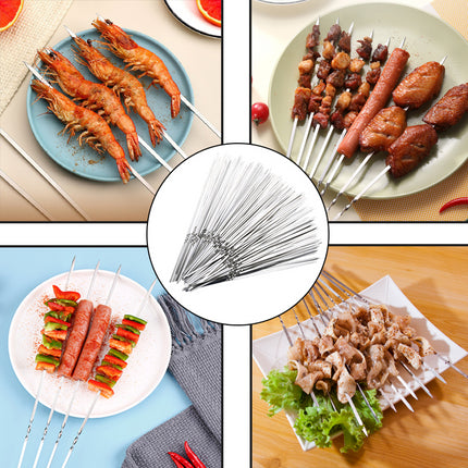 Ensemble de brochettes pour barbecue en acier inoxydable