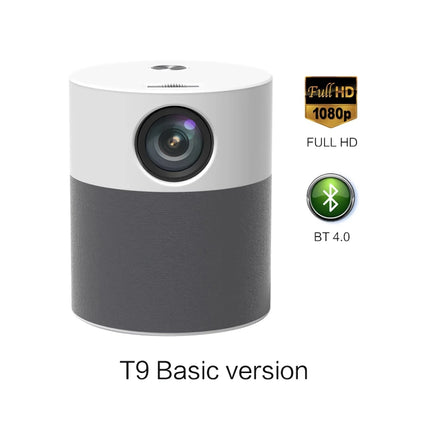 Full HD 1080P Portable Projector with Android 9.0, Bluetooth, WiFi, Keystone