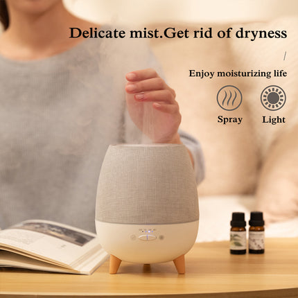 Diffuseur d'huiles essentielles 24 V avec lampe de nuit LED chaude et humidificateur à ultrasons