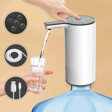 Dispensador automático de agua eléctrico con bomba: solución inteligente para beber y recargable por USB