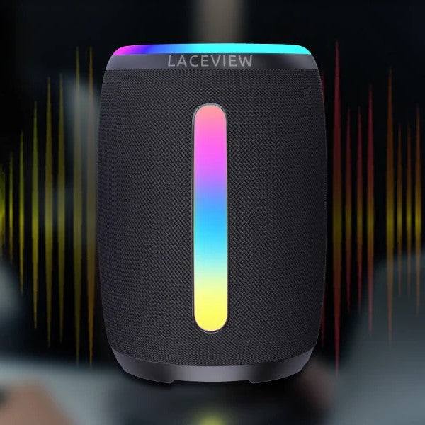 Enceinte Bluetooth étanche avec appairage TWS, spectacle de lumière LED et autonomie de batterie de 12 heures