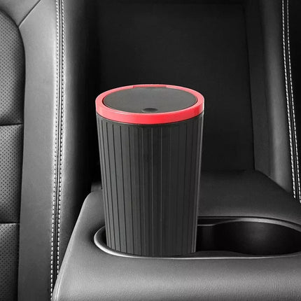 Compact Car Trash Can with Click-Open Cover - Wnkrs