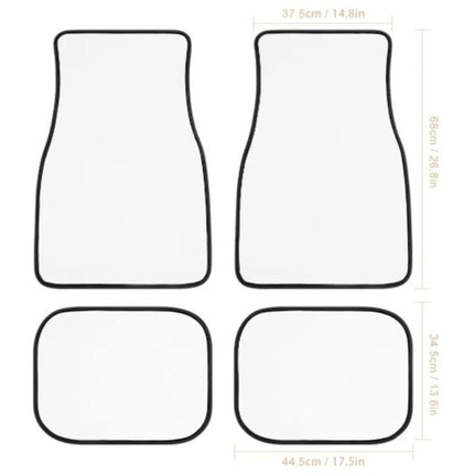 Pastel Pink & White Cow Print Car Floor Mats - Wnkrs