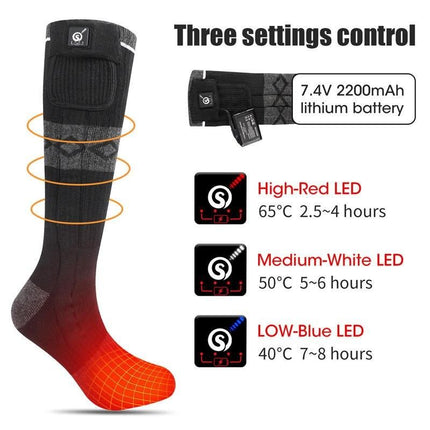 Rechargeable Thermal Foot Warmer Socks for Outdoor Activities - Wnkrs