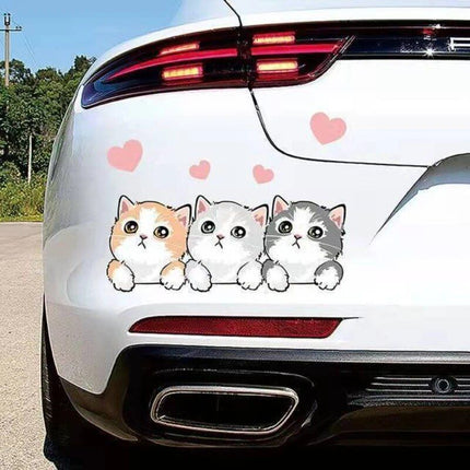 Cute Cartoon Cat Car Stickers - Wnkrs