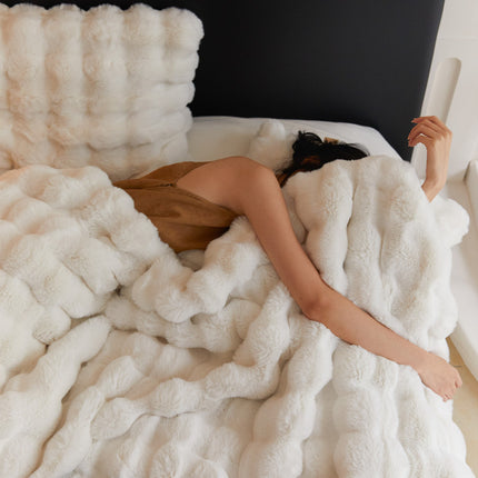 The Fur Rabbit Hair Sofa Blanket Is Simple And Luxurious - Wnkrs