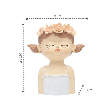 Charming 7.8-inch Fairy Girl Planter for Succulents