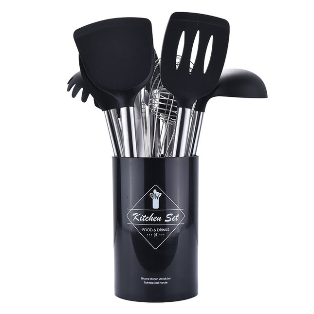 Silicone Kitchenware Set With Stainless Steel Tube Handle - Wnkrs