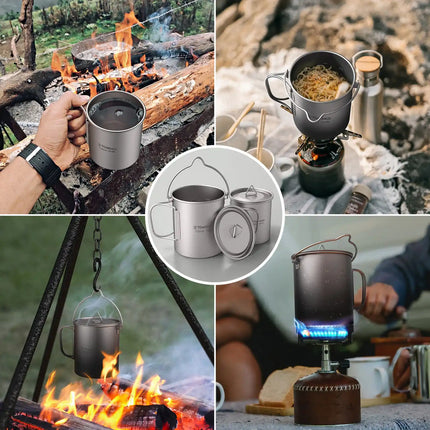 Ultralight Titanium Camping Cookware Set