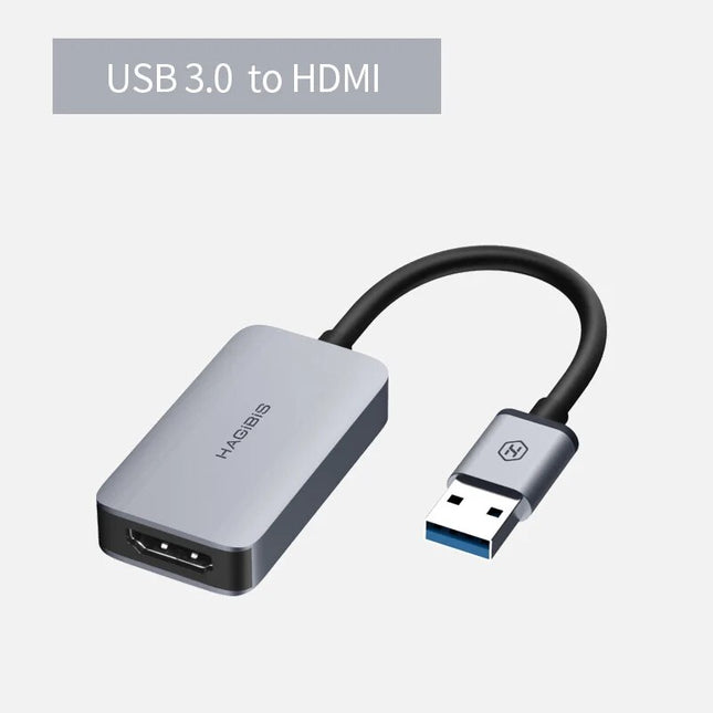 Adaptador USB 3.0 a HDMI y VGA | Convertidor de pantalla dual 1080P para Windows y Mac