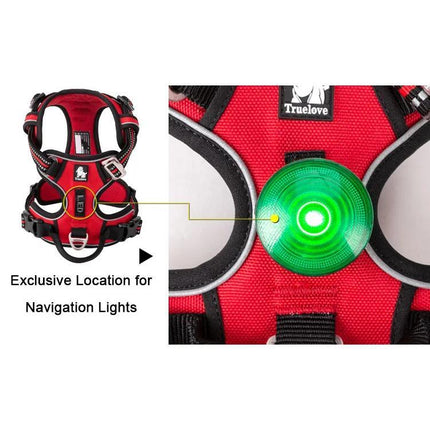 Adjustable No-Pull Dog Harness with Reflective Nylon and Safety Features