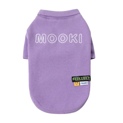 T-shirt douillet en tricot gaufré violet pour chien