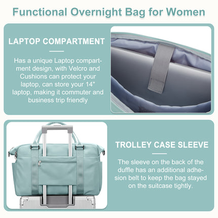 Stylish Weekender Travel Bag for Women - 18.5x8.6x14.56 in