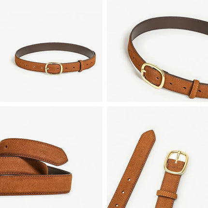 Ceinture en cuir fendu pour femme