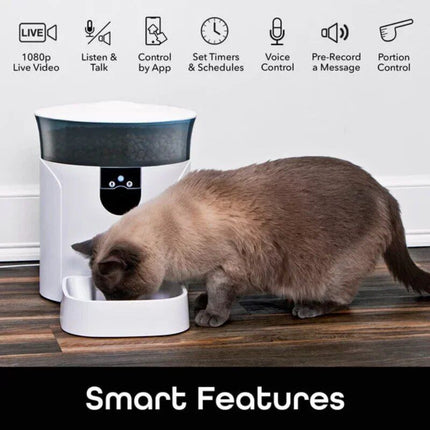 7L Smart Automatic Pet Feeder with HD Camera & Voice Message - Wnkrs