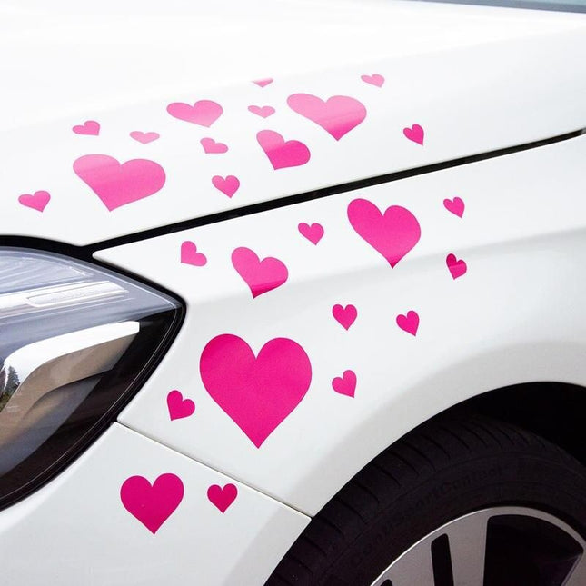 Vinyl Heart Decals 24-Piece Set - Wnkrs