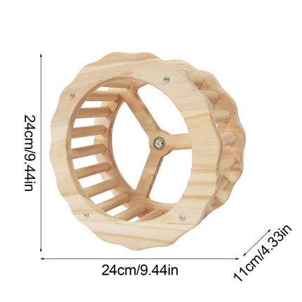 Roue d'exercice en bois