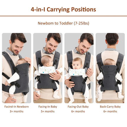 Porte-bébé ergonomique 4 en 1