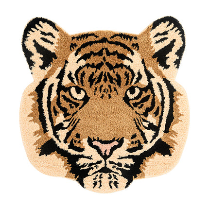 Tapis touffeté à tête de tigre pour salon et chambre d'enfant