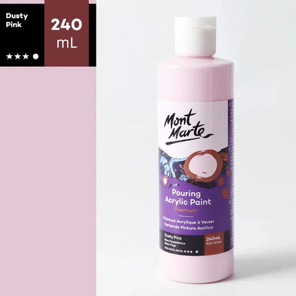 Pintura acrílica fluida de alto brillo de 240 ml: pigmento artístico resistente al agua y al sol