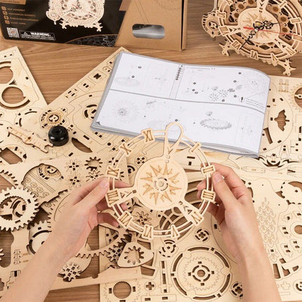 3D Wooden Owl Clock Puzzle - Interactive Building Kit for Creative Minds - Wnkrs