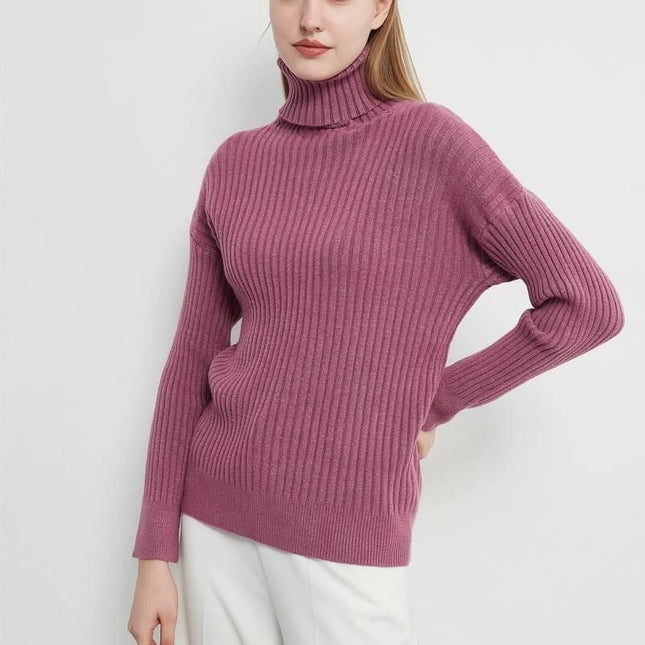Suéter elegante de cuello alto para otoño e invierno