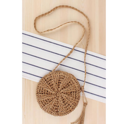 Bohemian Rattan Round Crossbody Bag