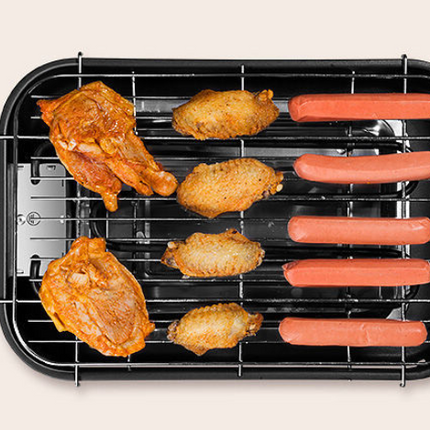 Factory directly for household barbecue square non-smoking electric oven carbon steel plate knob temperature control Korean electric baking tray customization - Wnkrs