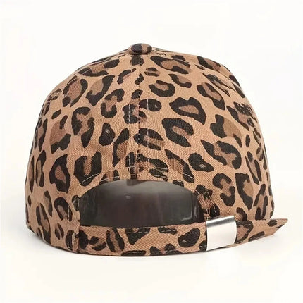 Gorra de béisbol con estampado de leopardo