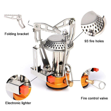 Portable Titanium Gas Stove for Outdoor Adventure – Lightweight, Durable, & Compact - Wnkrs