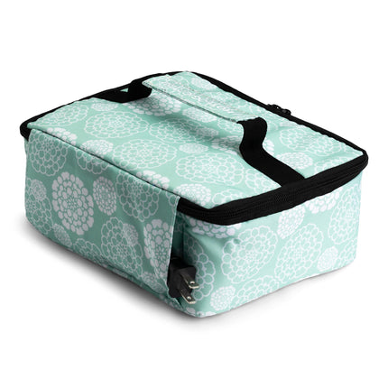 12V Aqua Floral Portable Food Warmer Tote for Meals on the Go - Wnkrs