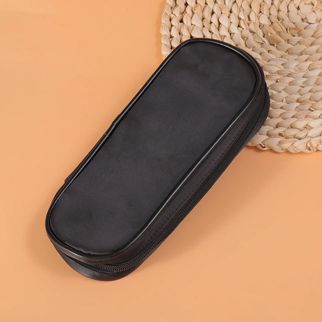 Sac de rangement portable en toile imperméable pour pinceaux de maquillage avec fermeture éclair