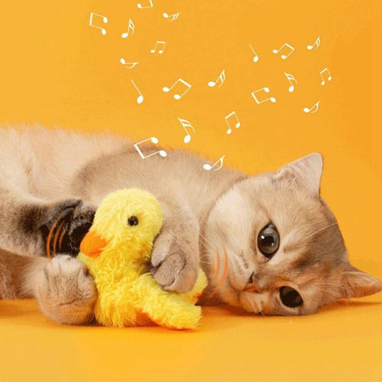 Interactive Electric Duck Toy for Cats: Flapping, Rechargeable, Bite-Resistant - Wnkrs