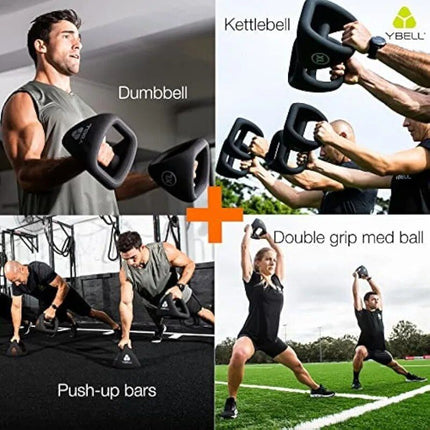 3-in-1 Kettlebell, Dumbbell, and Push-Up Bar - Wnkrs