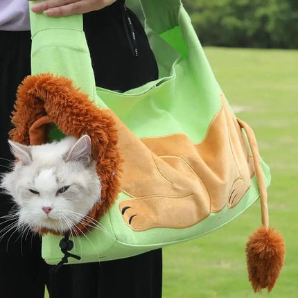 Lion-Shaped Cat & Dog Carrier Bag