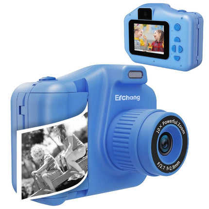 Appareil photo pour enfants à impression instantanée avec zoom 10x et mode selfie