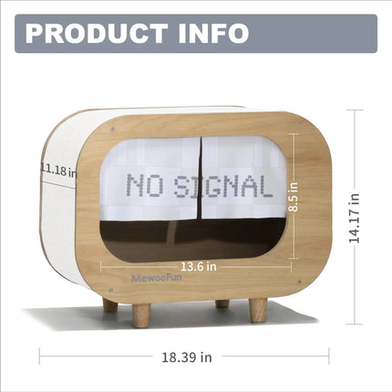 Luxury Wooden Cat House Bed & Condo with Scratching Pad - Wnkrs