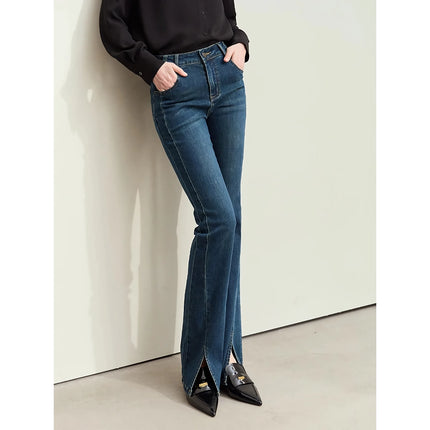 Jean slim rétro minimaliste pour femme - Collection automne