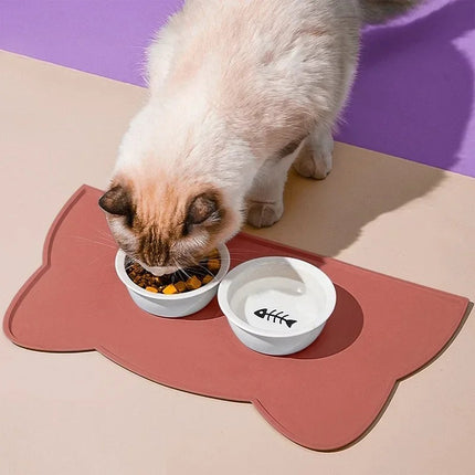 Tapis d'alimentation imperméable en silicone pour chiens et chats