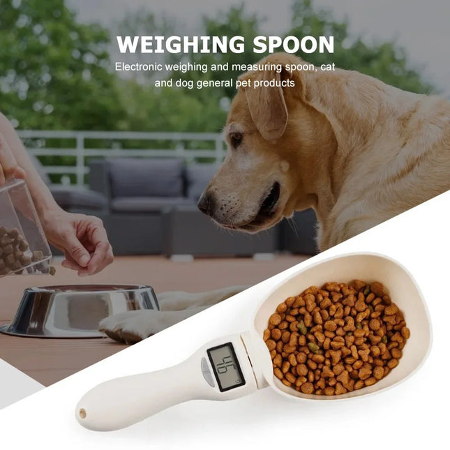 Cuchara medidora de precisión para alimentos para mascotas con pantalla LED
