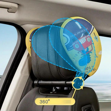 Adjustable Car Seat Neck Pillow - Comfortable Headrest for Travel, Suitable for All Ages - Wnkrs