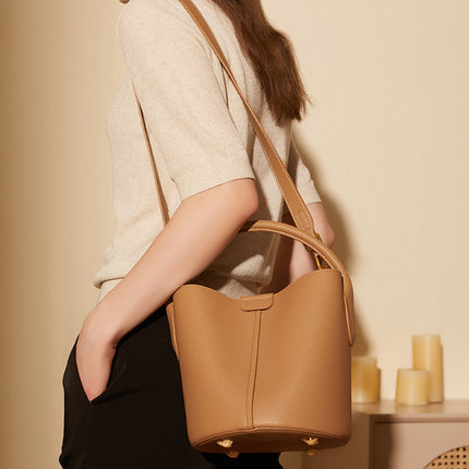 Sac seau en cuir pour femme