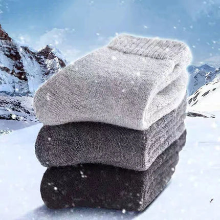 6 paires de chaussettes d'hiver en laine super épaisses