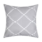 2 pièces 18x18 pouces / Gris avec motif à losanges blancs